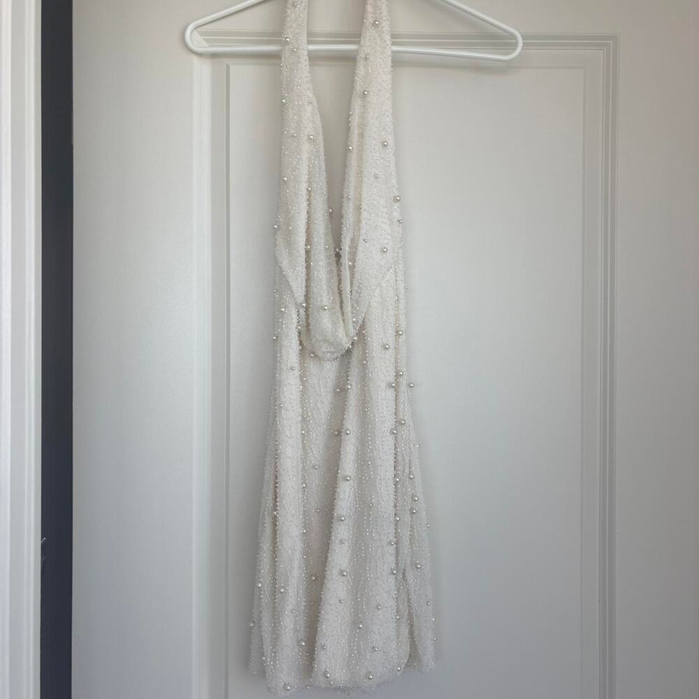 Oh polly beaded plunge neck